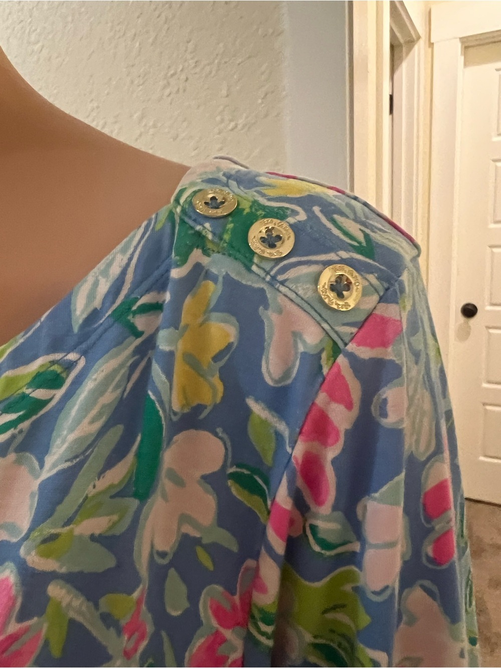 Rare Lilly Pulitzer XXL Blue and Pink with Multicolor Dress New condition - Picture 5 of 7